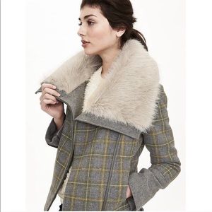 Gray Banana Republic Moto Jacket